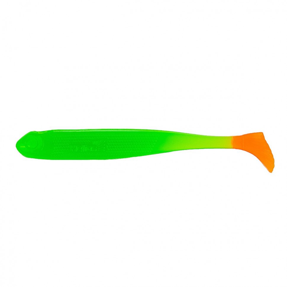 Виброхвост Helios Jumbo 4,95"/12.5 см, цвет Lime & Orange 5 шт HS-7-020 , 